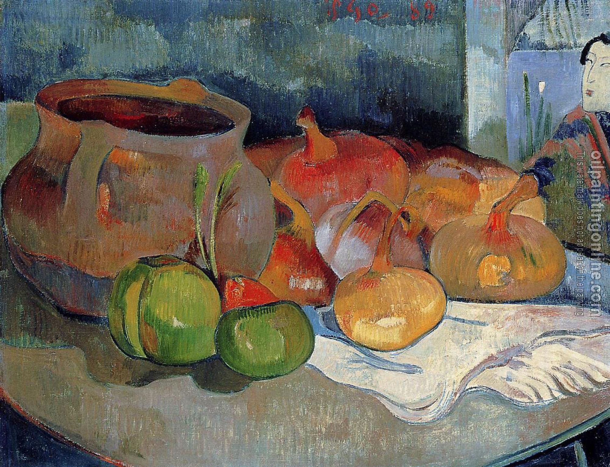 Gauguin, Paul - Still Life with Onions, Beetroot and a Japanese Print